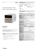 AUTONICS FSE CATALOG FSE SERIES: 8-PIN PLUG DIGITAL TIMERS WITH THUMB WHEEL SWITCH